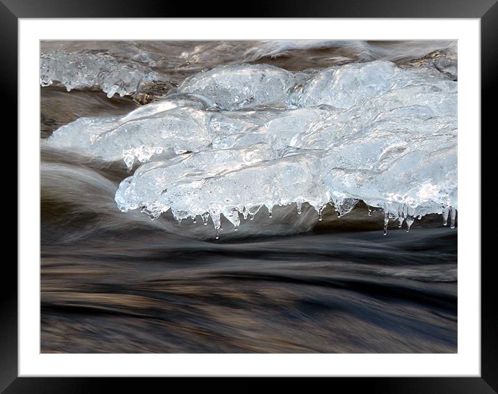 Ice on the Rocks Framed Mounted Print by Mark Malaczynski