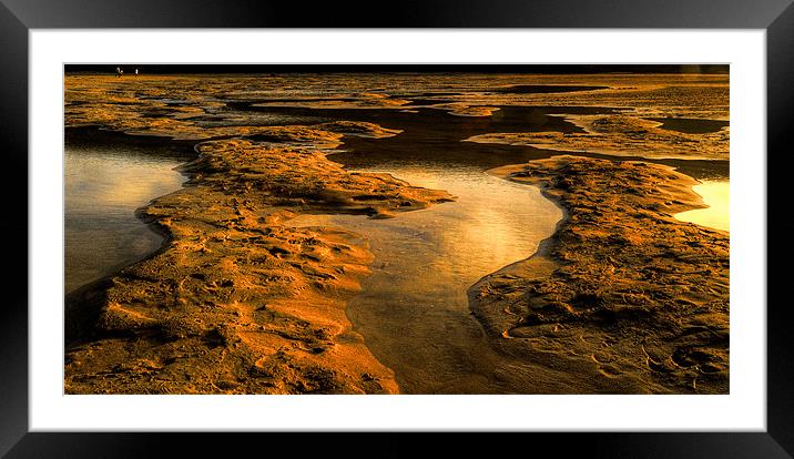 Sand & sea at Mawgan Porth Framed Mounted Print by Rob Hawkins