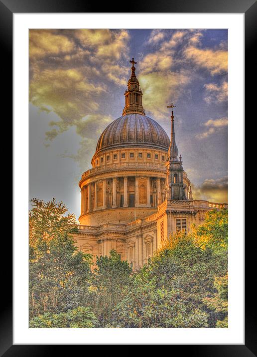 St Pauls Cathedral HDR version Framed Mounted Print by David French