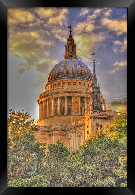St Pauls Cathedral HDR version Framed Print by David French