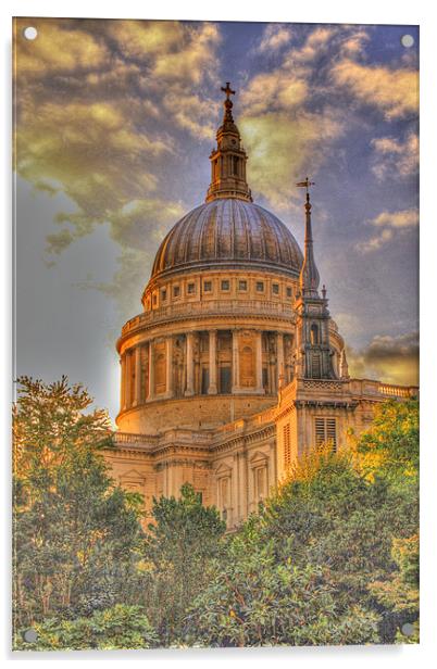 St Pauls Cathedral HDR version Acrylic by David French