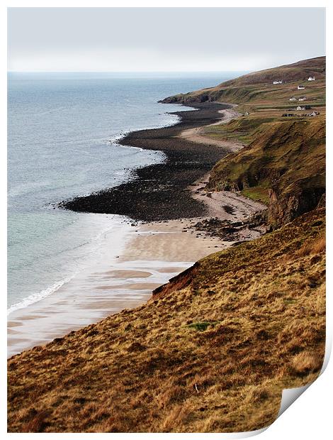 Coastline Beyond Gairloch, North-West of Scotland Print by Jacqi Elmslie