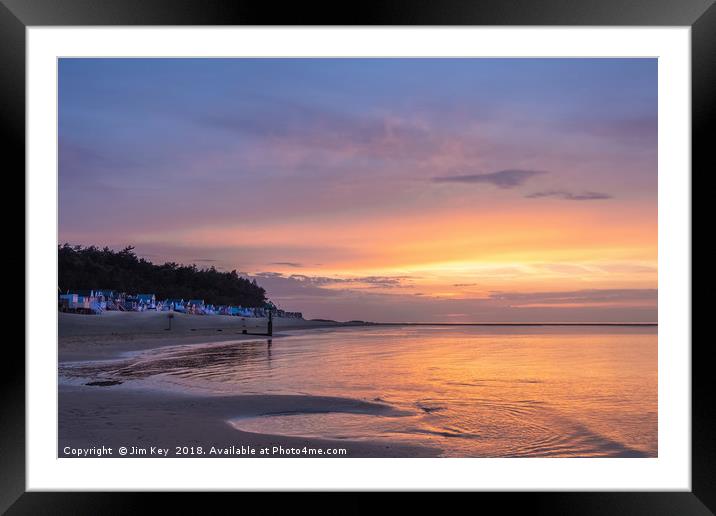 Wells next the Sea Norfolk Sunset Framed Mounted Print by Jim Key