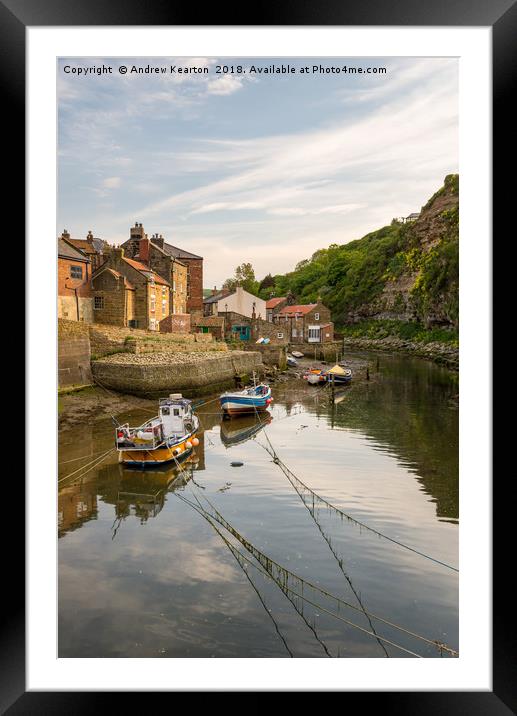 Staithes Beck, North Yorkshire Framed Mounted Print by Andrew Kearton