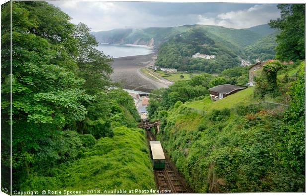 The Lynton and Lynmouth Cliff Railway North Devon Canvas Print by Rosie Spooner