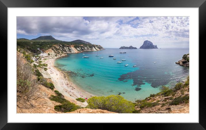 Cala D'or & Es Vedra, Ibiza Framed Mounted Print by Sebastien Greber