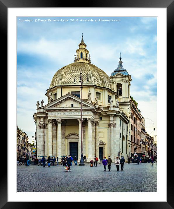 Piazza del Popolo, Rome, Italy Framed Mounted Print by Daniel Ferreira-Leite