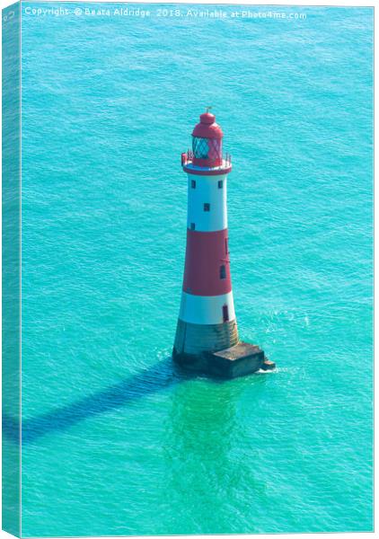 Beachy Head lighthouse Canvas Print by Beata Aldridge