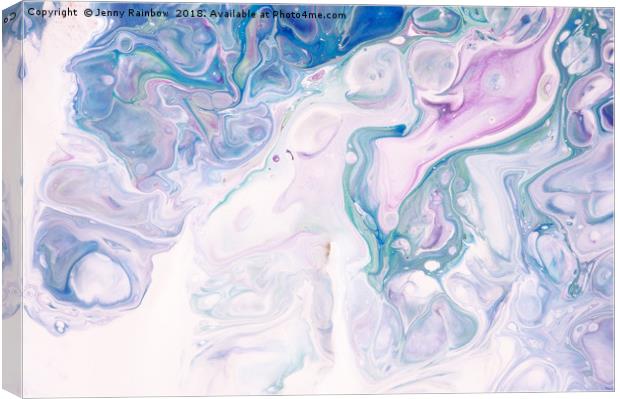Underwater Worlds Fragment 2.  Abstract Fluid Acry Canvas Print by Jenny Rainbow