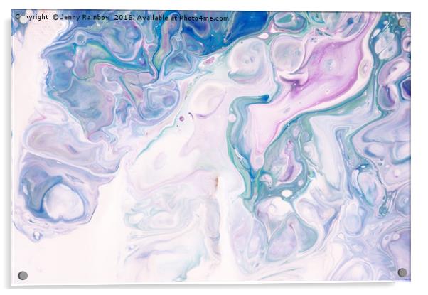 Underwater Worlds Fragment 2.  Abstract Fluid Acry Acrylic by Jenny Rainbow