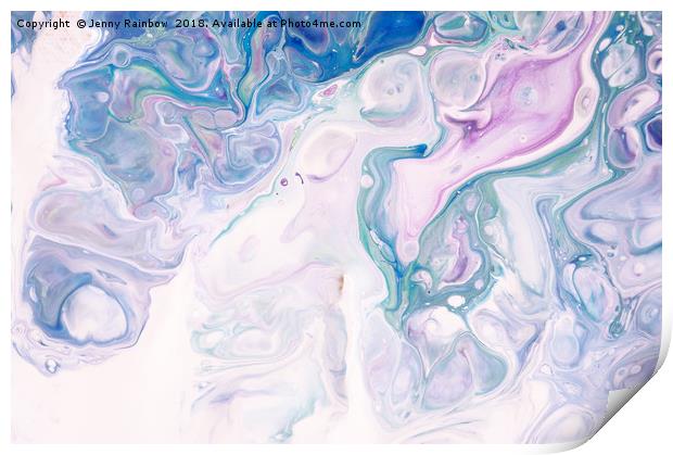 Underwater Worlds Fragment 2.  Abstract Fluid Acry Print by Jenny Rainbow