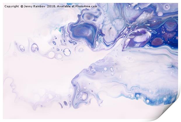 Underwater Worlds Fragment 3.  Abstract Fluid Acry Print by Jenny Rainbow