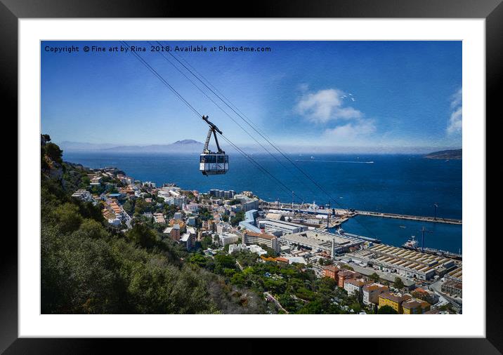 Gibraltar views Framed Mounted Print by Fine art by Rina