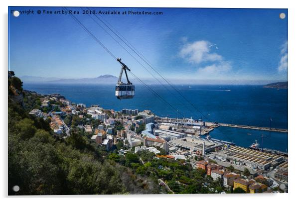 Gibraltar views Acrylic by Fine art by Rina