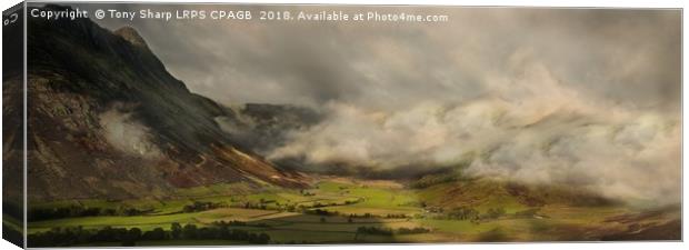 EARLY MORNING MIST IN THE LANGDALE vALLEY, cUMBRIA Canvas Print by Tony Sharp LRPS CPAGB