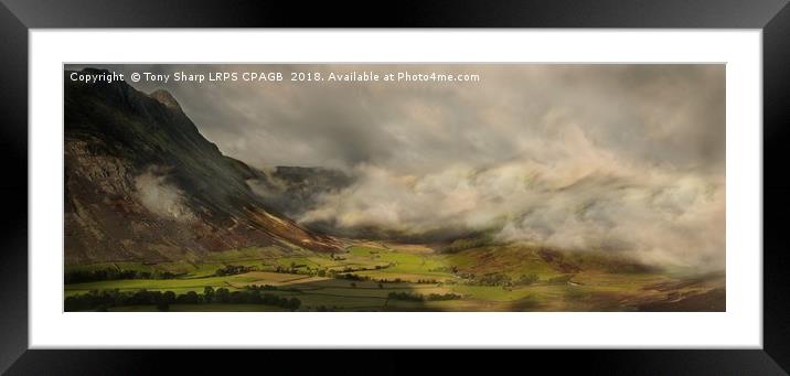 EARLY MORNING MIST IN THE LANGDALE vALLEY, cUMBRIA Framed Mounted Print by Tony Sharp LRPS CPAGB