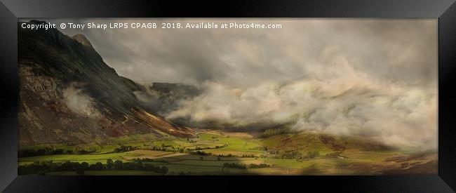 EARLY MORNING MIST IN THE LANGDALE vALLEY, cUMBRIA Framed Print by Tony Sharp LRPS CPAGB