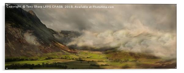 EARLY MORNING MIST IN THE LANGDALE vALLEY, cUMBRIA Acrylic by Tony Sharp LRPS CPAGB