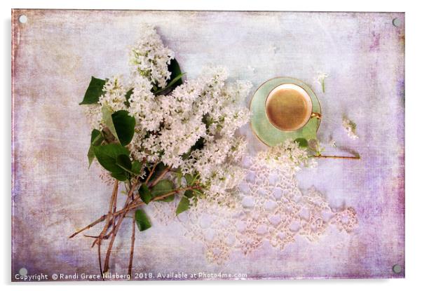 Coffee and Spring Acrylic by Randi Grace Nilsberg