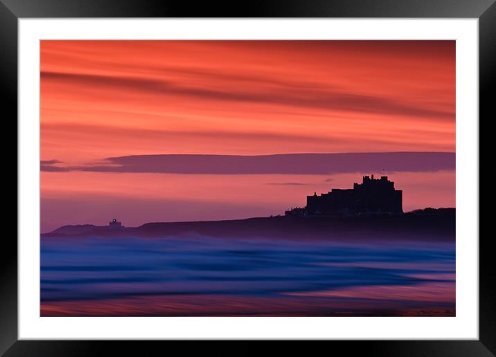 Bamburgh Castle, Northumberland Framed Mounted Print by David Lewins (LRPS)