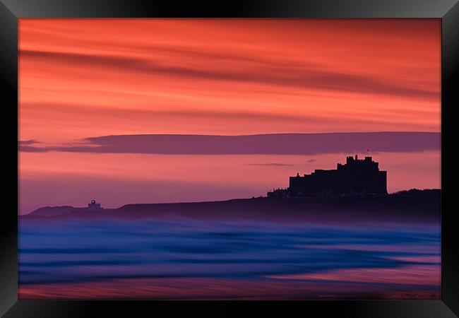 Bamburgh Castle, Northumberland Framed Print by David Lewins (LRPS)