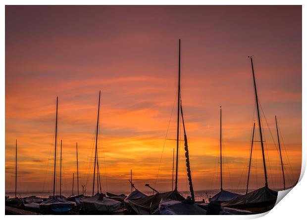 Sunset at Whitstable Print by Mike Lanning