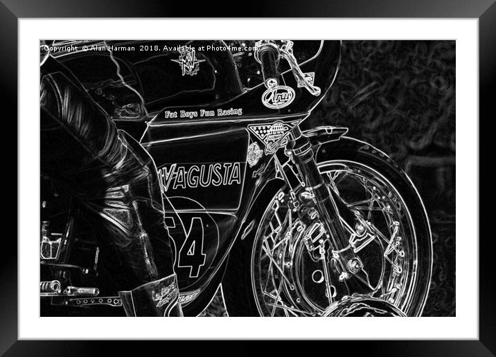 Motorcycle 1 Framed Mounted Print by Alan Harman