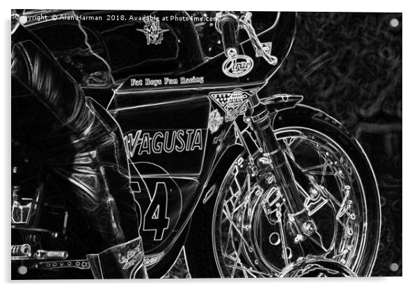 Motorcycle 1 Acrylic by Alan Harman