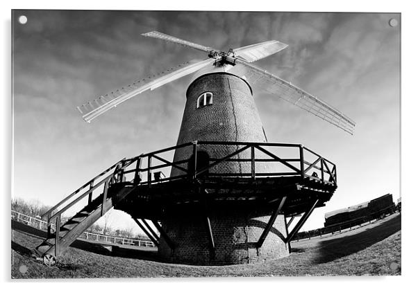 Wilton Windmill Acrylic by Tony Bates