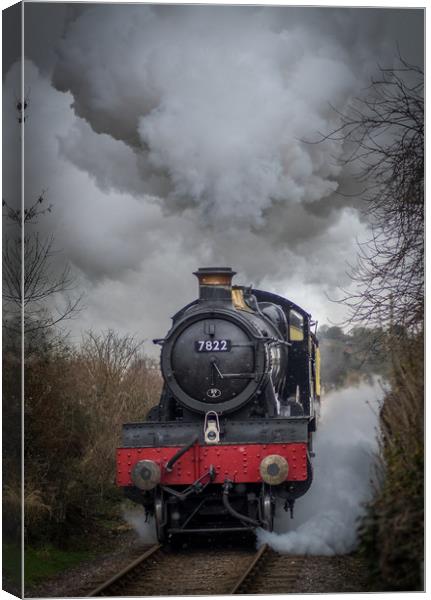 GWR 7822 'Foxcote Manor'  Canvas Print by Mike Lanning