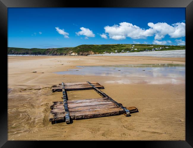 Newgale Beach after the Storm. Framed Print by Colin Allen