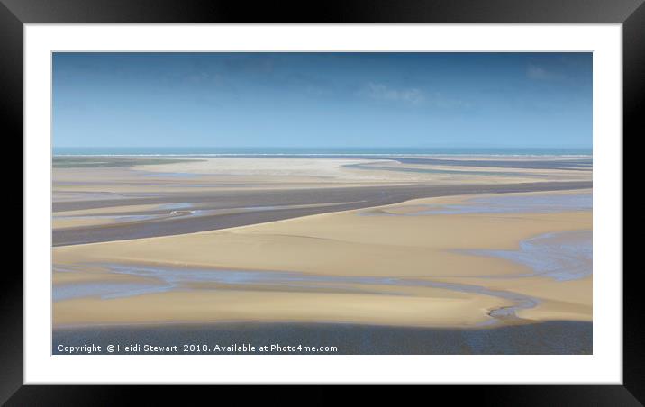 Sand, Sea and Sky Framed Mounted Print by Heidi Stewart