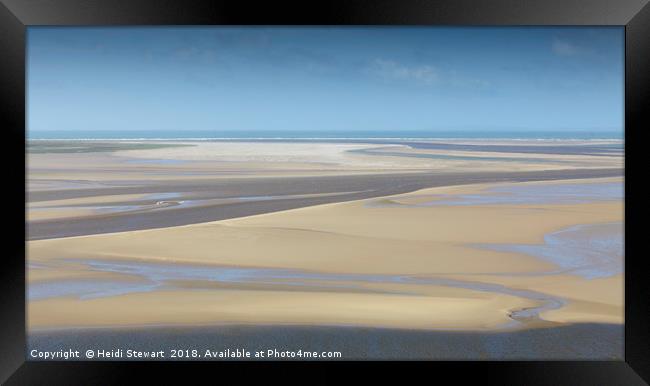 Sand, Sea and Sky Framed Print by Heidi Stewart