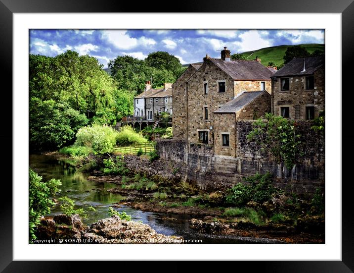 "Along the river Wharfe  at Grassington" Framed Mounted Print by ROS RIDLEY