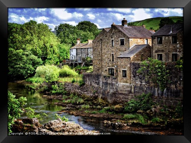 "Along the river Wharfe  at Grassington" Framed Print by ROS RIDLEY
