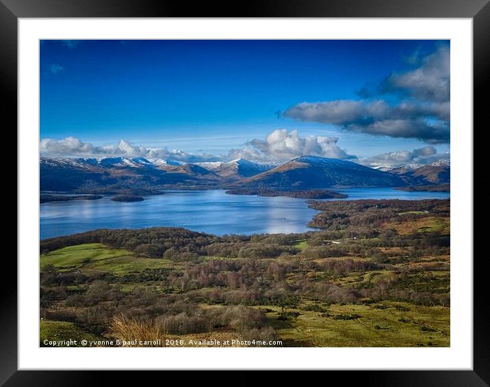 Loch Lomond from Conic Hill Framed Mounted Print by yvonne & paul carroll
