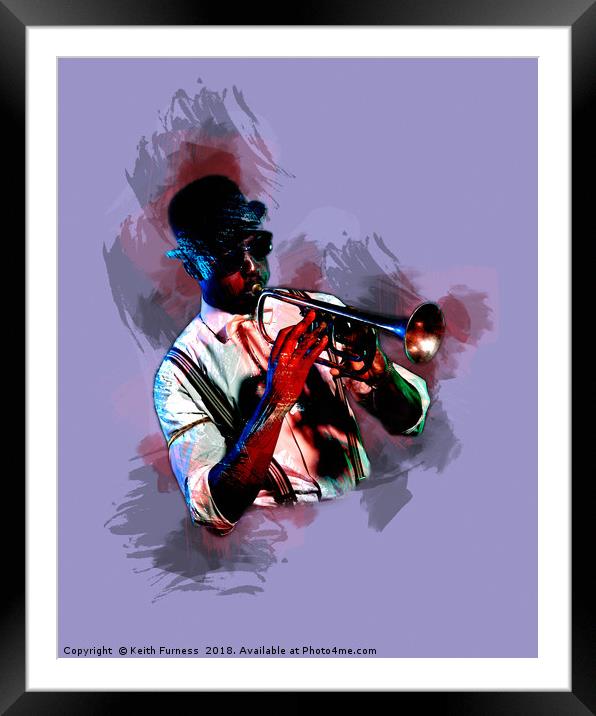 The Jazz Man Framed Mounted Print by Keith Furness