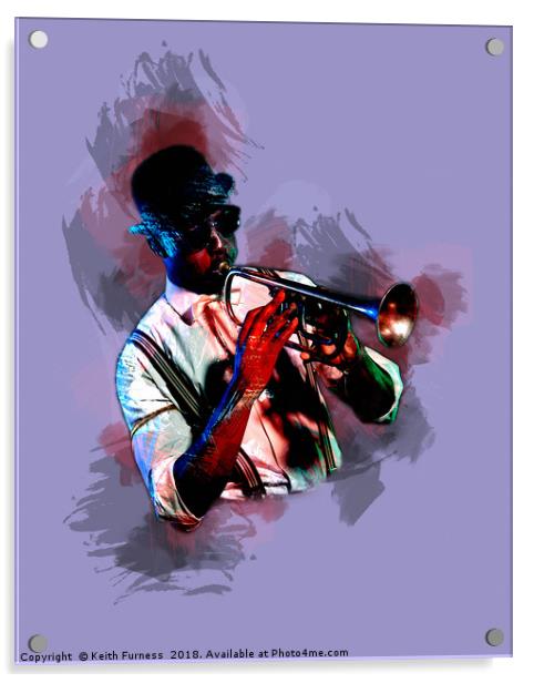 The Jazz Man Acrylic by Keith Furness
