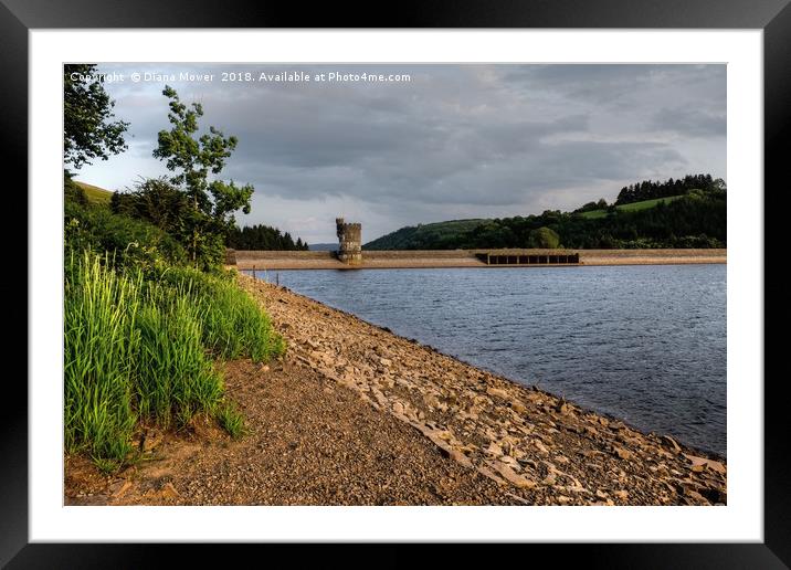 Early Evening, Llwyn-on Reservoir Framed Mounted Print by Diana Mower