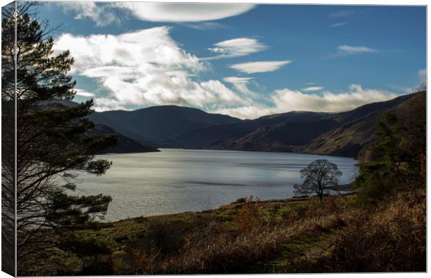 Sunny Winters Day at Haweswater Canvas Print by Aran Smithson