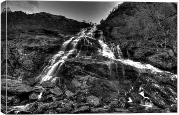 Steall Waterfalls - Glen Nevis -Highlands Canvas Print by Aran Smithson