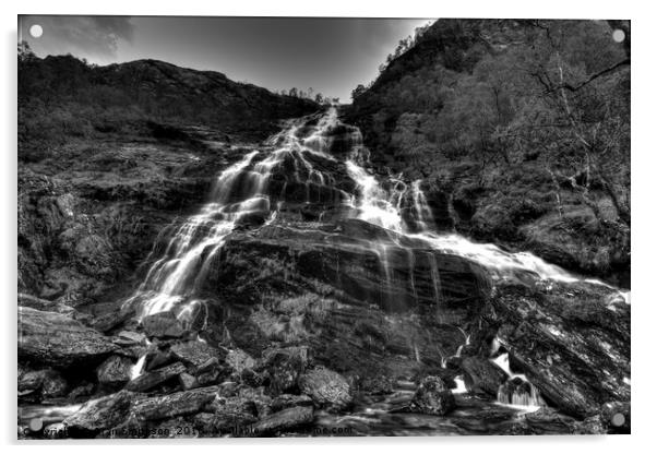 Steall Waterfalls - Glen Nevis -Highlands Acrylic by Aran Smithson