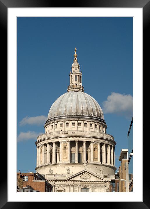 St Pauls Cathedral from the South Framed Mounted Print by Chris Day