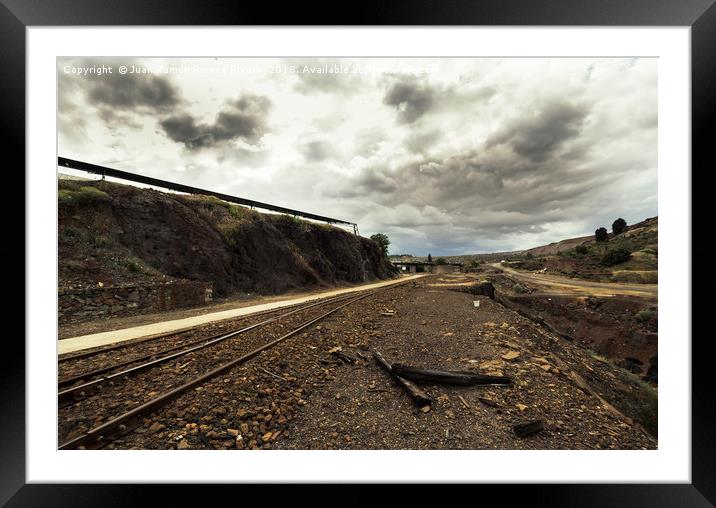 Old railroad track in the mines Framed Mounted Print by Juan Ramón Ramos Rivero