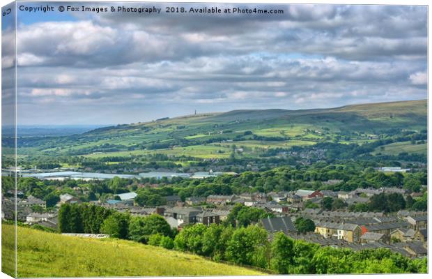 Holcombe hill and haslingden Canvas Print by Derrick Fox Lomax