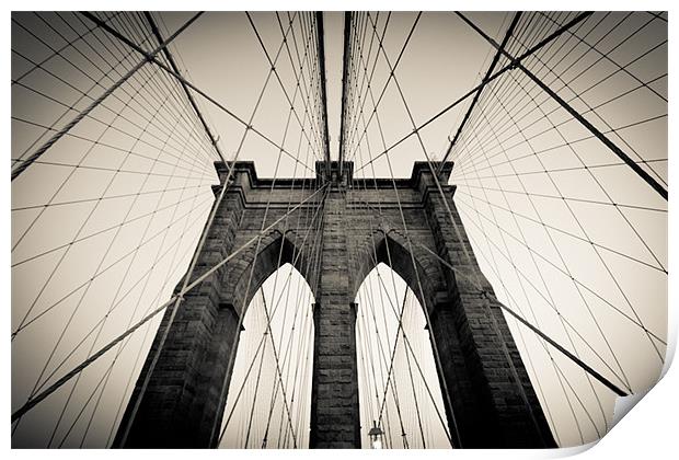 Brooklyn Bridge Print by James Mc Quarrie