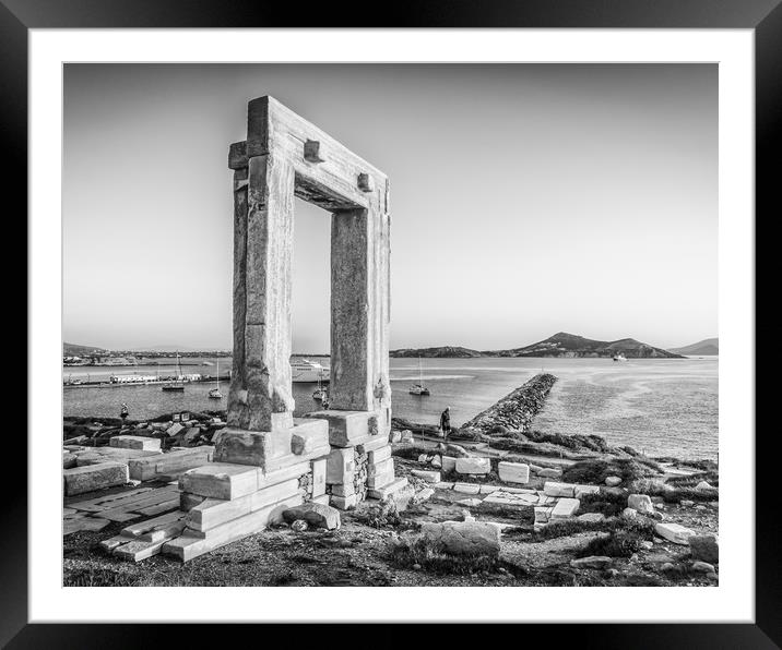 Temple of Appolo Mono Framed Mounted Print by Naylor's Photography