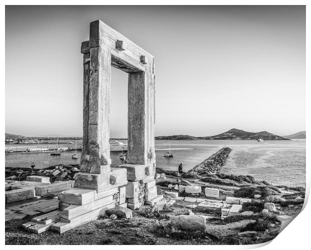 Temple of Appolo Mono Print by Naylor's Photography