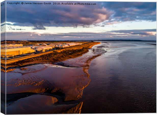 Sunset Over the Humber Canvas Print by Jamie Newson-Smith