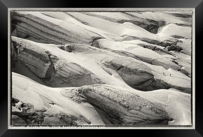 Glacier du Geant Framed Print by Colin Woods